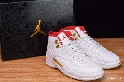 UNIVERSITY JORDAN 12 WHITE FIBA AIR RED 0819